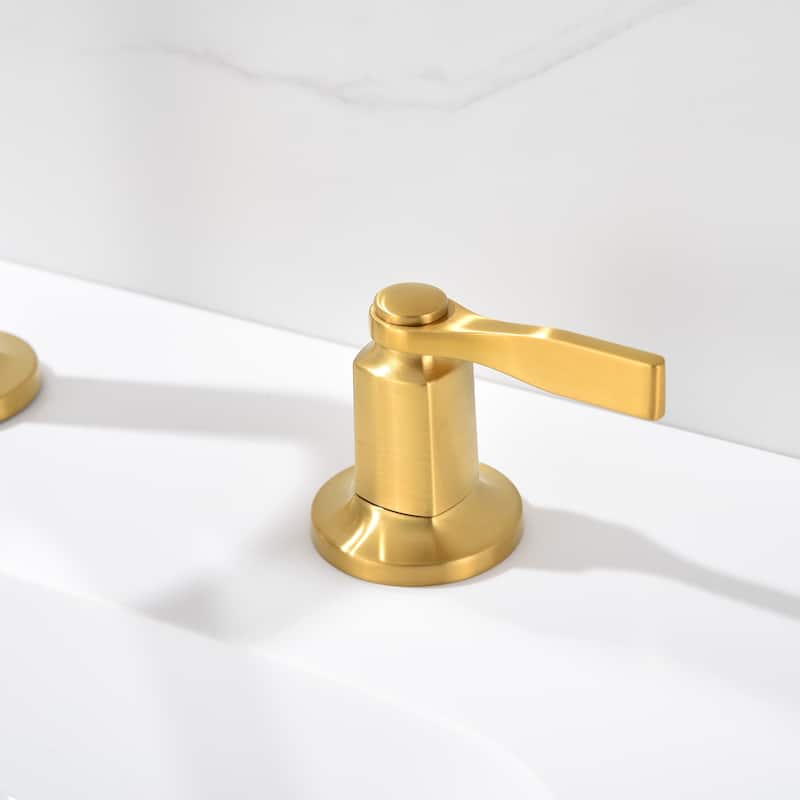 Luxier Larko 8 in. Widespread 2-Handle Bathroom Faucet with Drain