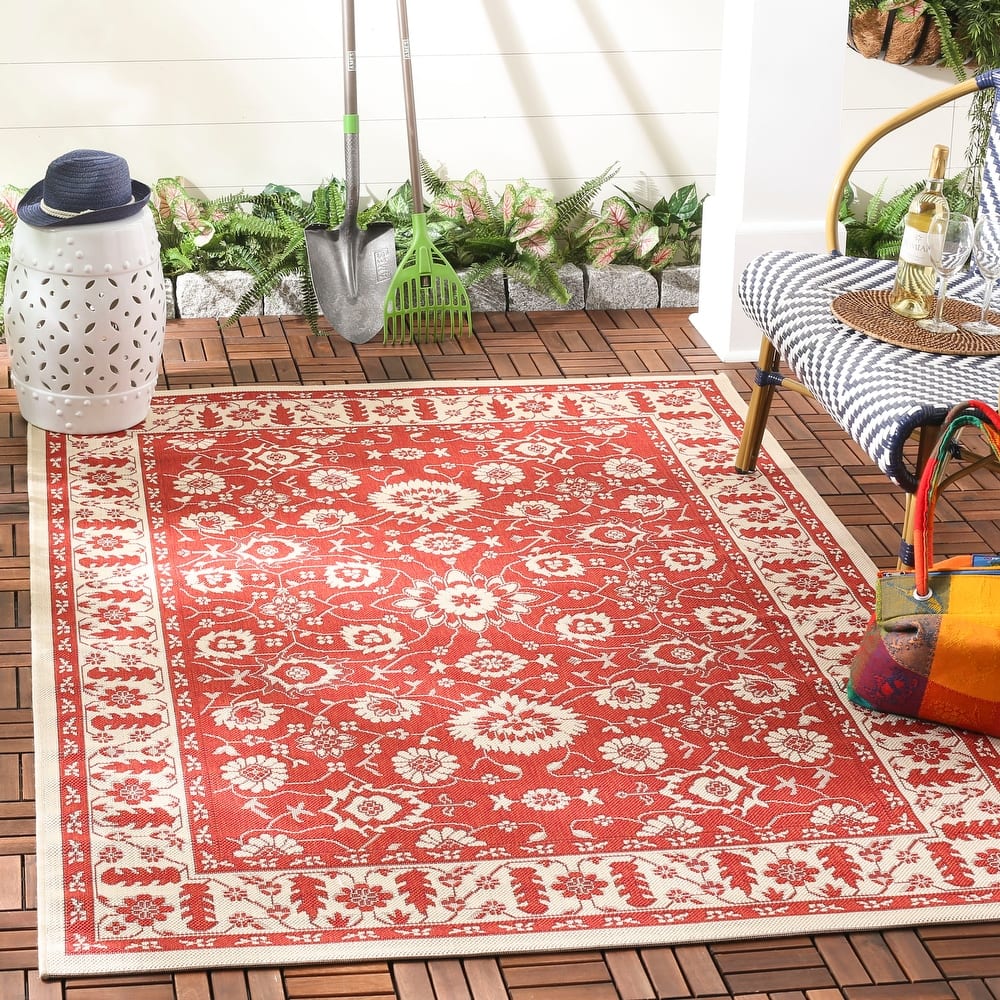 SAFAVIEH Courtyard Felicitas Indoor/ Outdoor Waterproof Patio Backyard Rug