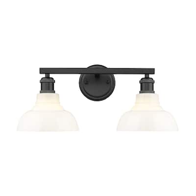 Golden Lighting 0305-BA2 Carver 2 Light 8" Wide Vanity Light