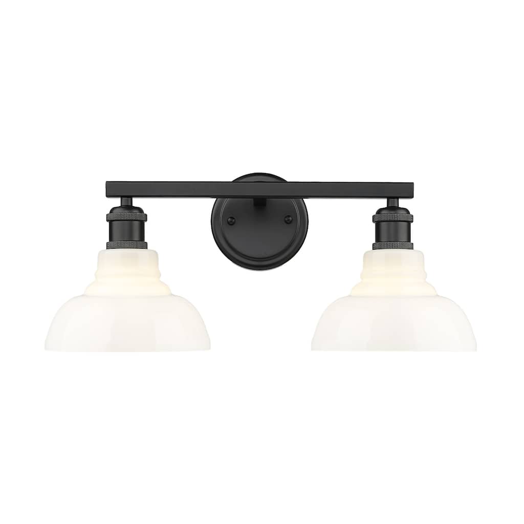 Golden Lighting 0305-BA2 Carver 2 Light 8" Wide Vanity Light