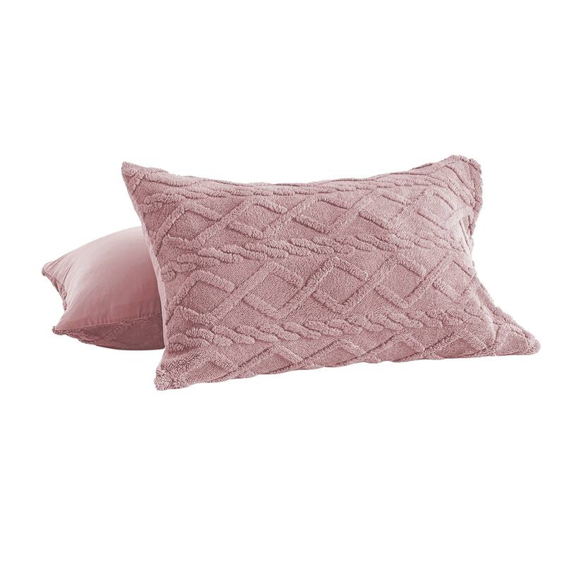 3 Pieces Sherpa Fleece Comforter Set Fluffy Comforter Bedding Set with 2 Pillowcases