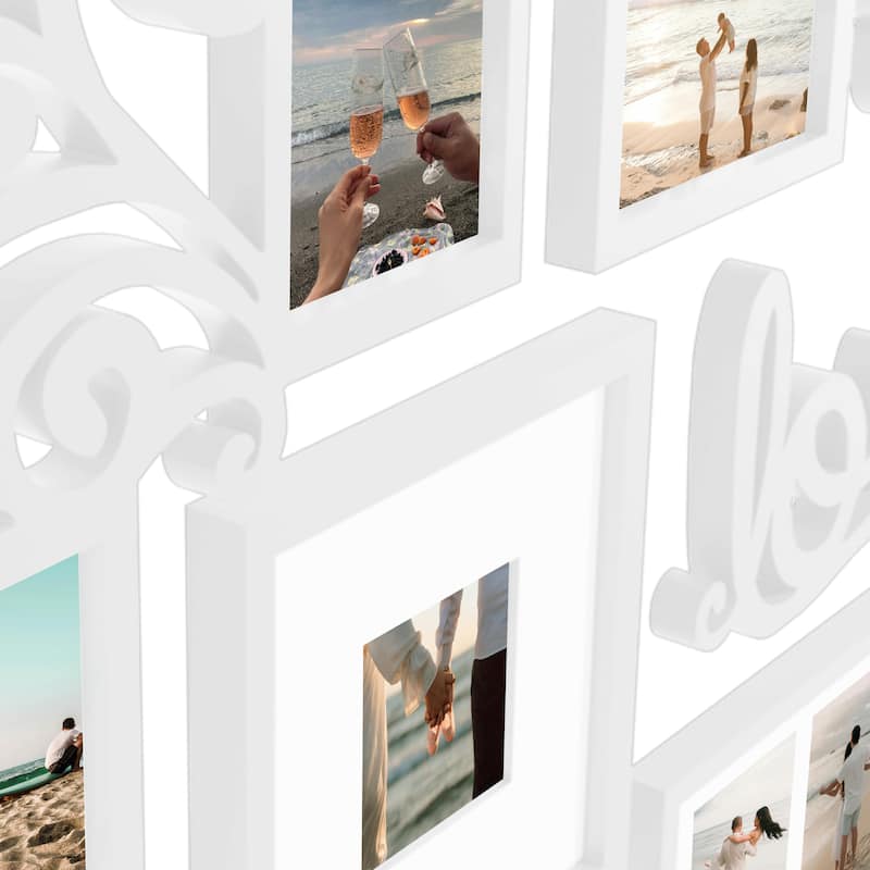 HELLO LAURA Heart-Shaped Photo Frame Set Wall Hanging Picture Frame