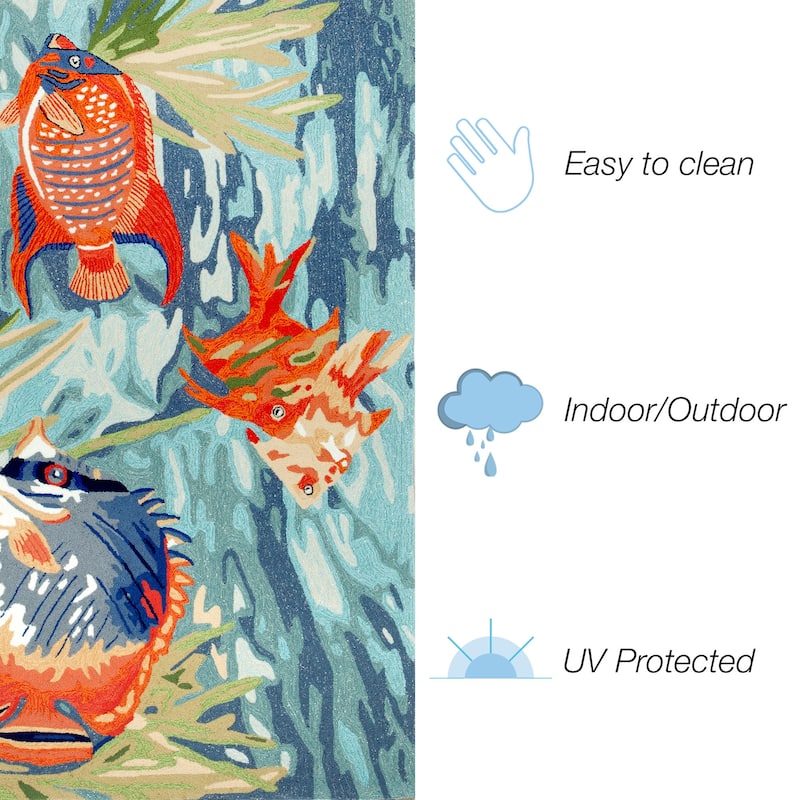 Liora Manne Ravella Tropical Fish Indoor/Outdoor Rug