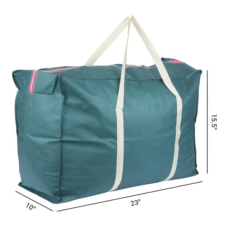 1 Pack Clothes Storage, Foldable Storage Bags, Moving Bags for Organizing Bedroom, Clothing, Closet Organizer with Handles - Army Green - 23*16*10in