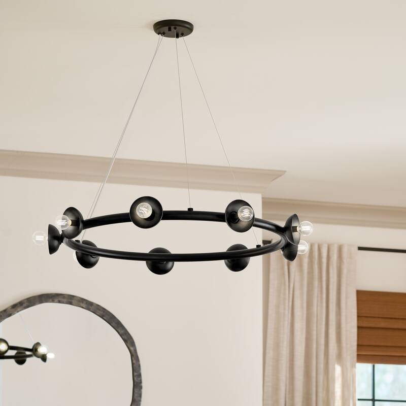 Palta 9-Light Wagon Wheel Chandelier