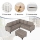 preview thumbnail 14 of 17, Sectional Corner Sofa L-shape Couch Space Saving with Storage Ottoman & Cup Holders Design for Large Space Dorm Apartment