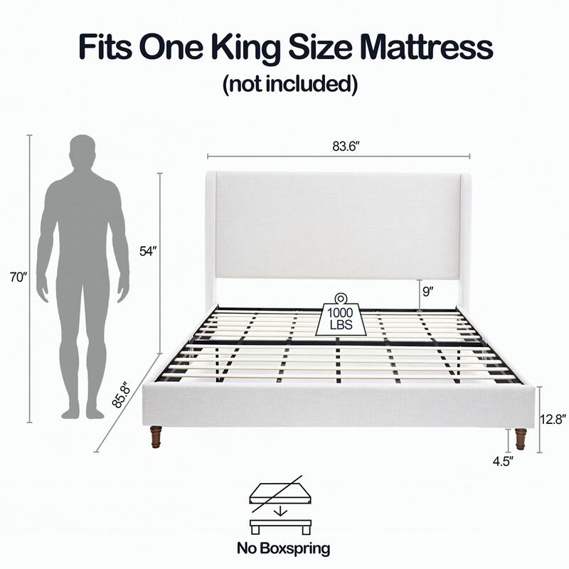 Harper Tall Headboard Upholstered Bed
