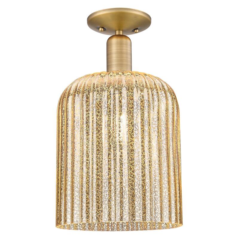 Innovations Lighting 716-1C-G559-8ME Bridal Veil 8" Wide Semi-Flush - Brushed Brass