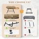 preview thumbnail 7 of 22, FINCATI Outdoor Wicker Ottoman (Set of 2) with Cushions Boho Patio Metal Frame Footrest for Porch, Balconies