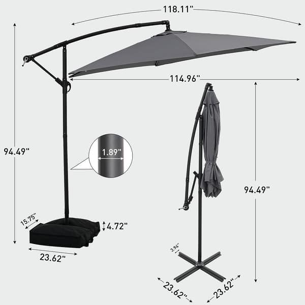 9 foot half patio umbrella UMB1002A Tracy 9 ft. Classic MidCentury Scalloped Fringe Market Patio Umbrella