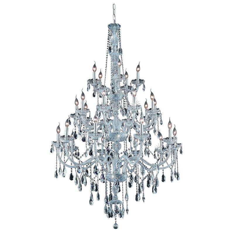 Fleur Illumination Collection Chandelier D:43in H:57in Lt:25 Chrome Finish