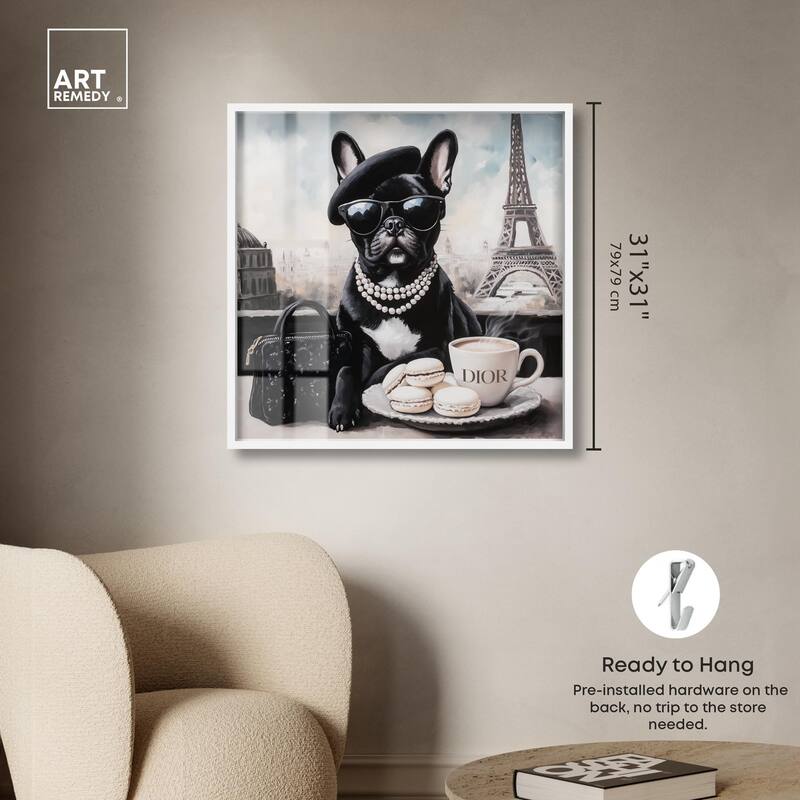 Frenchie in Paris Treats Shadowbox by Art Remedy