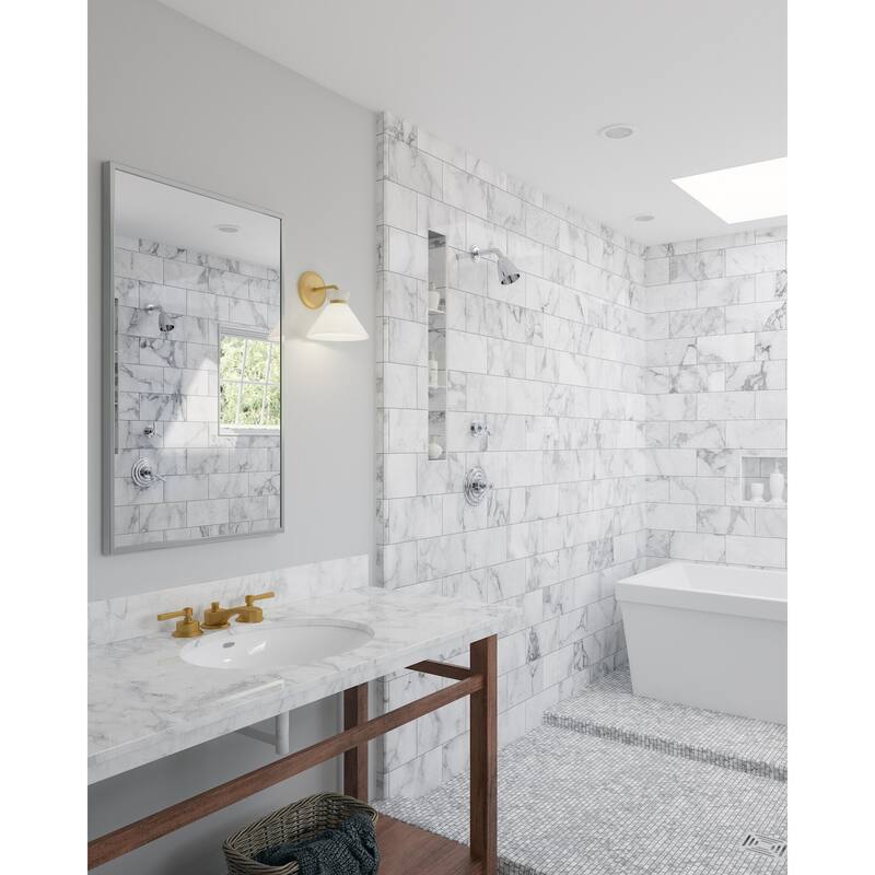 Alora Lighting WV470108GO Halston 9" Tall Bathroom Sconce with Glossy