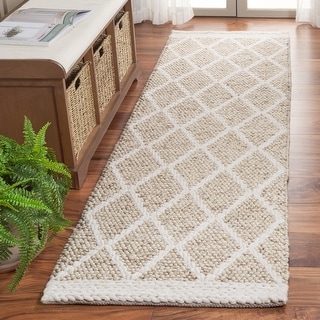 SAFAVIEH Handmade Natura Tere Farmhouse Trellis Wool Rug