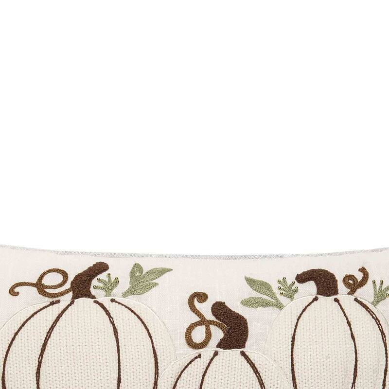 White Pumpkin Trio Pillow