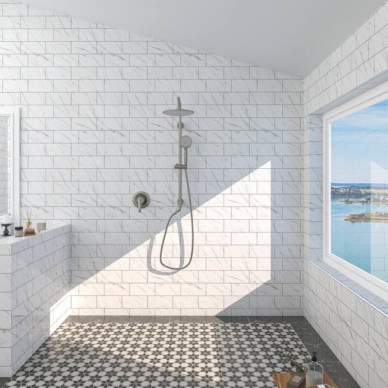 Dual Function Wall Mount Integrated Shower System with Control Valve Shower
