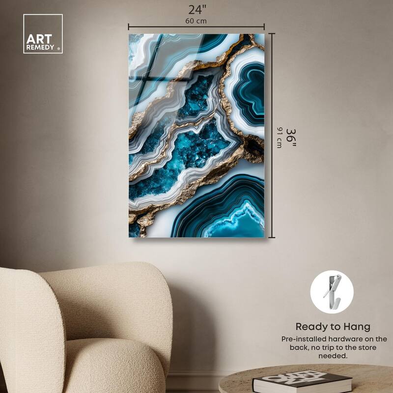 Teal Tides Treasure II Acrylic by Art Remedy, Ready to Hang