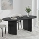preview thumbnail 19 of 40, 67" Nordic Style Oval Dining Table - for 6 People