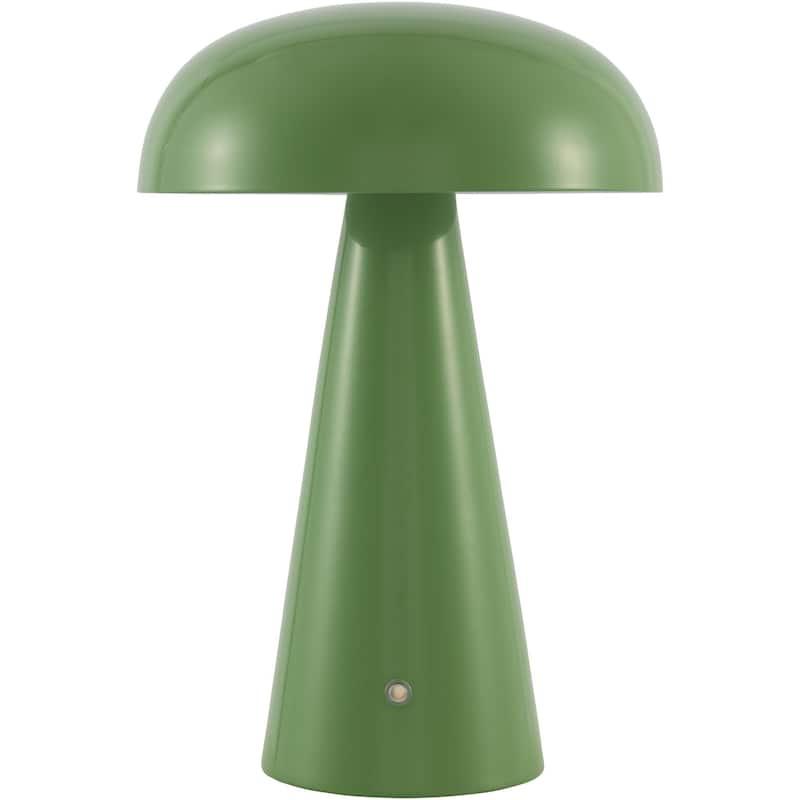 Livabliss Umbra Modern Accent Table Lamp - 12"H x 8"W x 8"D - Dark Green