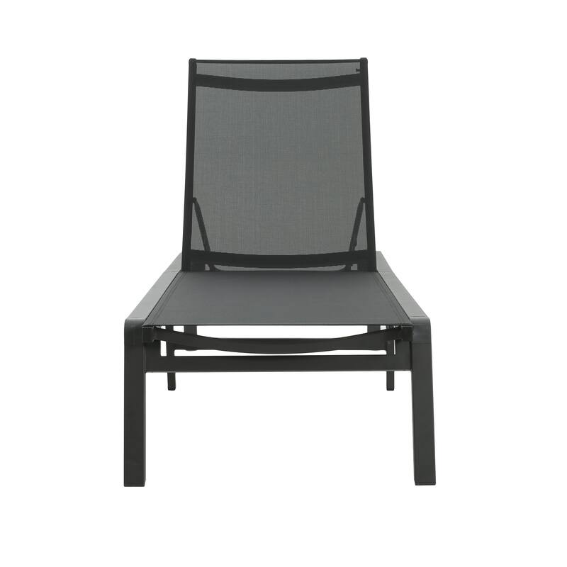 Savant Outdoor Aluminum Folding Chaise Lounge (set of 2) by Christopher Knight Home