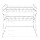 preview thumbnail 9 of 10, Industrial Modern Style Full XL over Twin XL over Queen Size Triple Bunk Bed with Long and Short Ladder, Safety Guardrail, White
