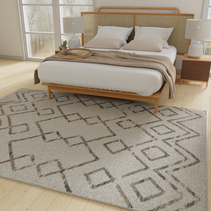 Loomaknoti Taytum Rocey White Area Rug