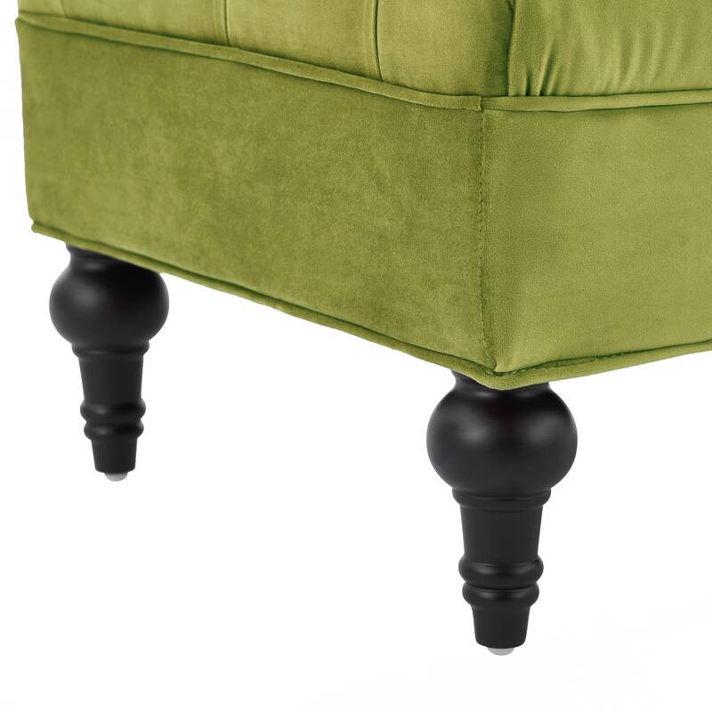 Comfy Upholstered Footstool,Ottoman for Bedroom,Living Room, Entryway