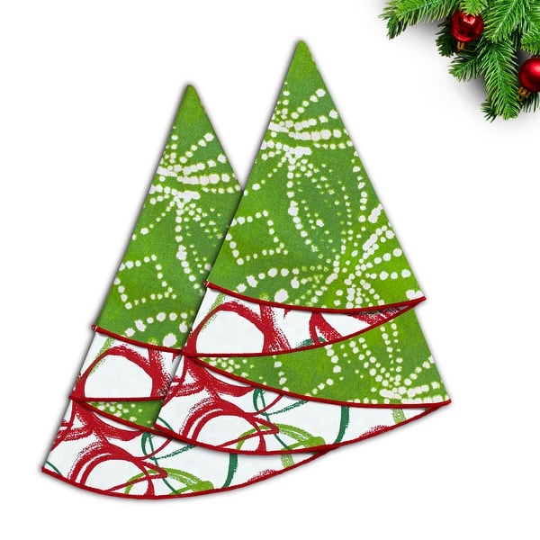 Arquiel Christmas Deer Cloth Napkins, Set Of 6 - 18x18 Inch Cotton Dining Napkins