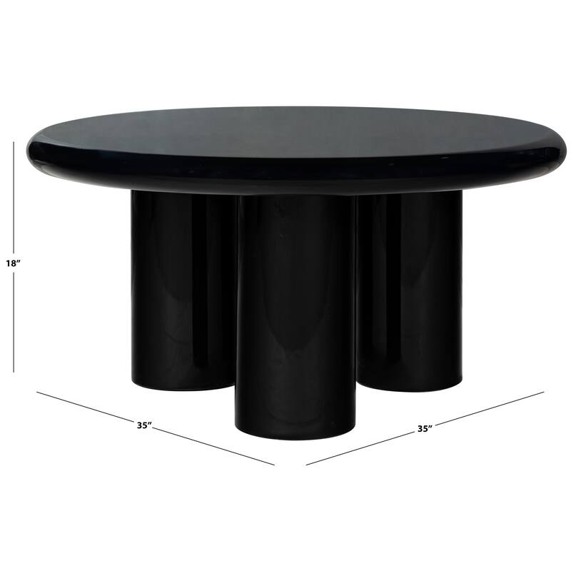 SAFAVIEH Couture Lollita Round Concrete Coffee Table - 35"W x 35"D x 18"H