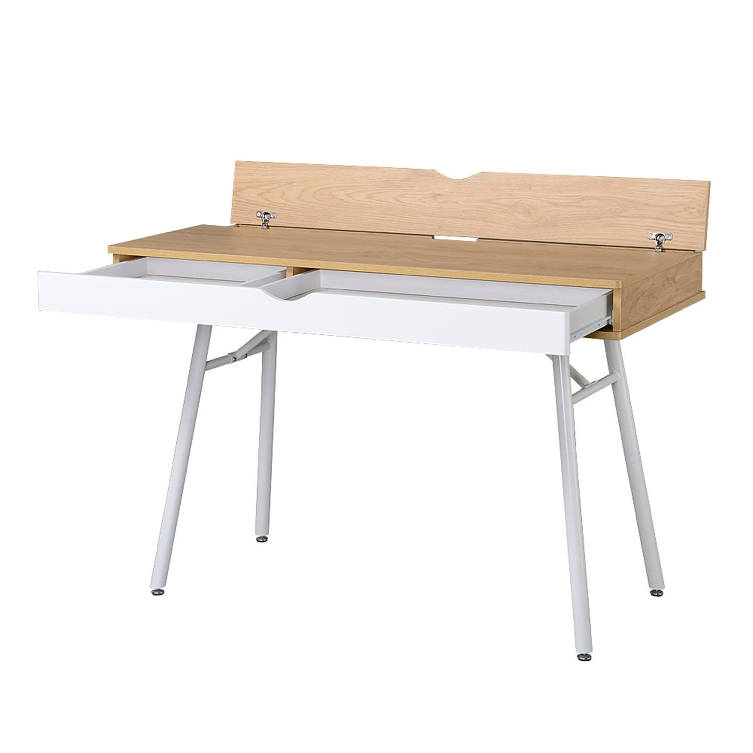 Techni Mobili Contempo Desk with 3 Storage Drawers White