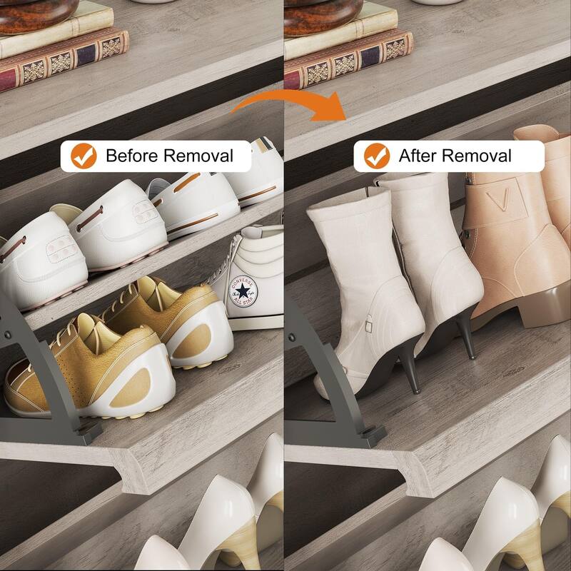 Drawer Wooden Shoe Cabinet with Adjustable Shelves