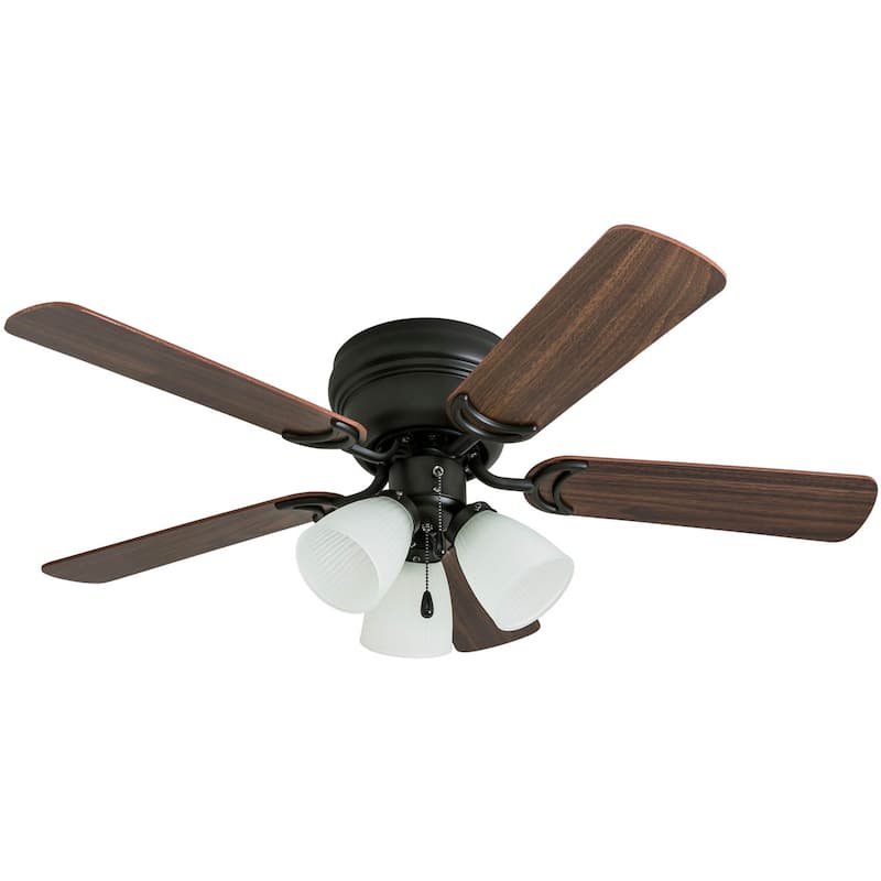 42" Prominence Home Whitley Bronze Indoor LED Ceiling Fan with Light, Pull Chain