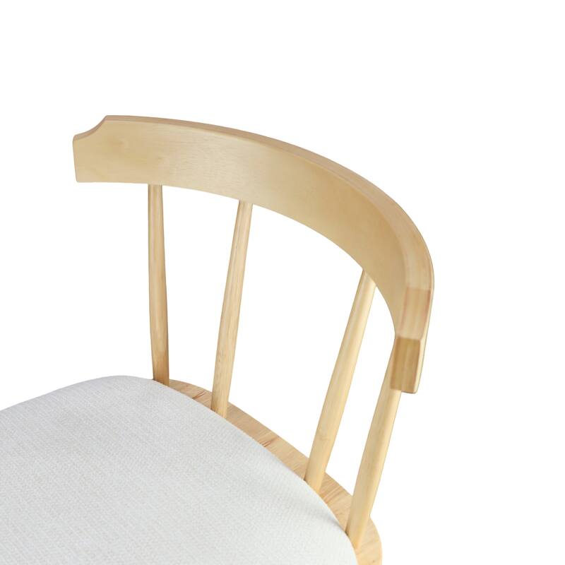 Roomfitters Olivia Indoor Windsor Style Counter Stools with Cushion, Natural Finish