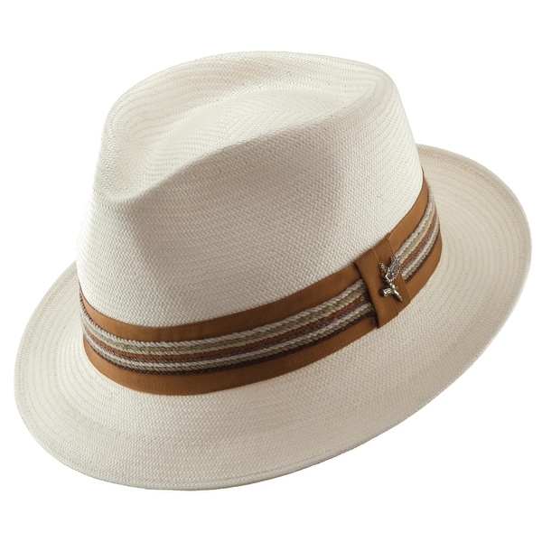 Santana Men's Shantung Salvador Pinch Front Fedora Hat