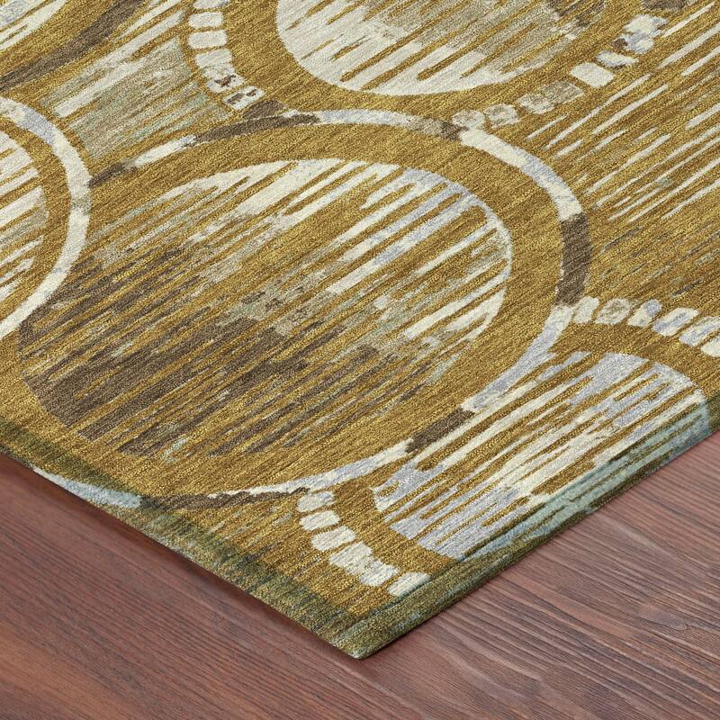 Machine Washable Indoor/ Outdoor Modern Grover Chantille Rug