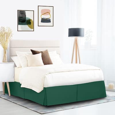 Nestl Pleated 14 inch Tailored Drop Bed Skirt - Soft Double Brushed Premium Microfiber Ruffle Bed Skirt