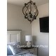 preview thumbnail 21 of 26, Modern Farmhouse Distressed Wood Lantern Foyer Chandelier for Dining Room