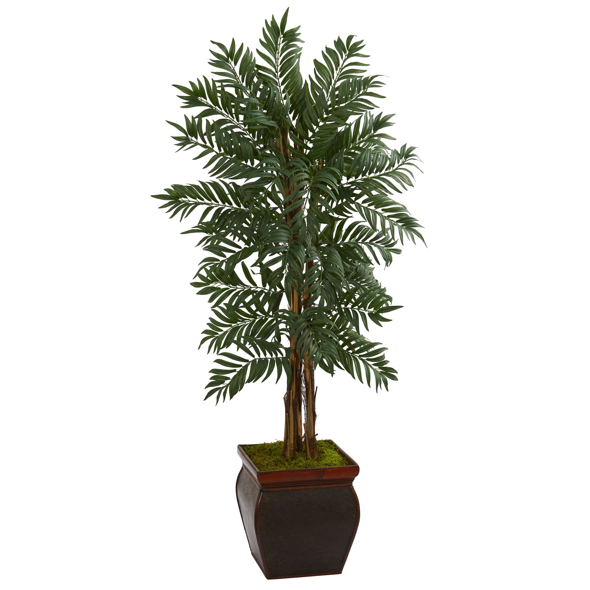 5' Artificial Parlor Palm Tree in Decorative Planter - Bed Bath & Beyond -  37772498
