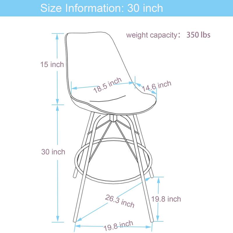 Bar Stools,Swivel Bar Stools with Backs Set of 4