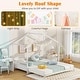 preview thumbnail 11 of 28, Gymax Wooden House Bed Twin to King Daybed w/ Safety Rails & Decorable