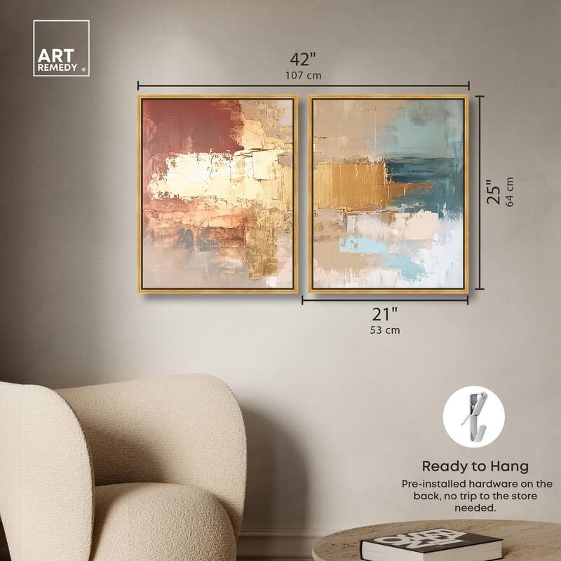 Earthy Glow V Canvas Set of 2 by Art Remedy