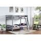 preview thumbnail 2 of 4, Rhea Farmhouse Grey Wood Twin Over Twin Bunk Bed
