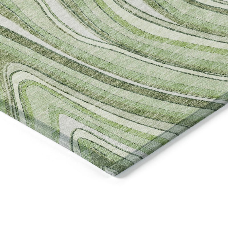 Machine Washable Indoor/ Outdoor Chantille Contemporary Abstract Rug