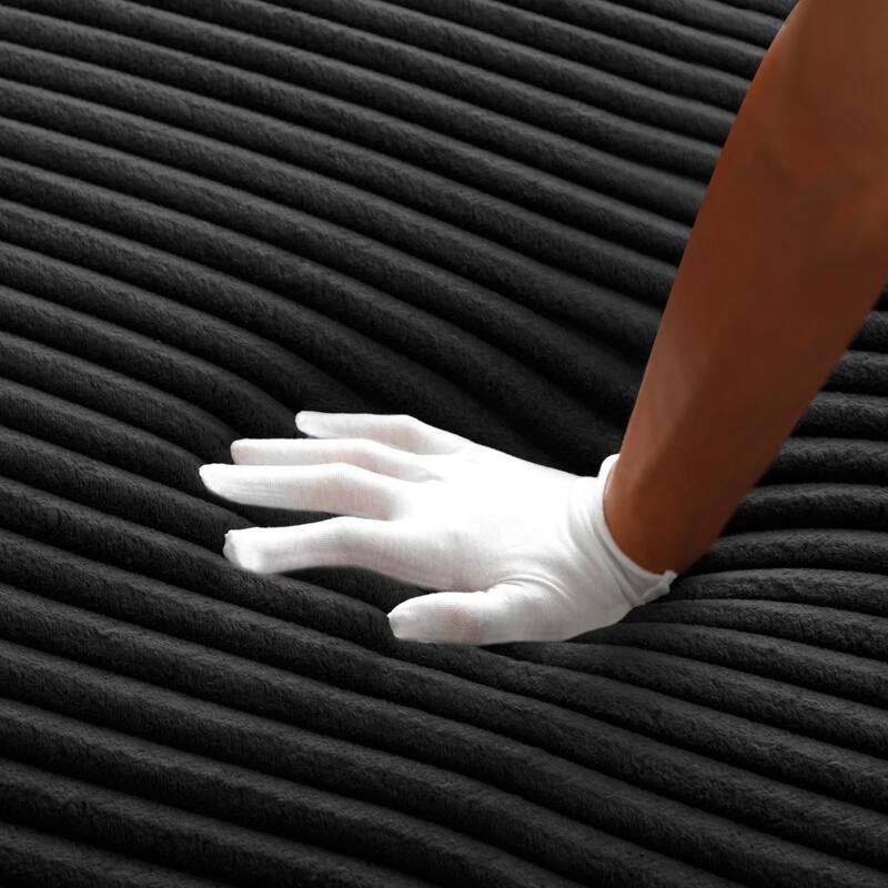 125'' U-Shaped Corduroy Sectional Sofa with Cup Holders, USB Ports and 2 Ottomans