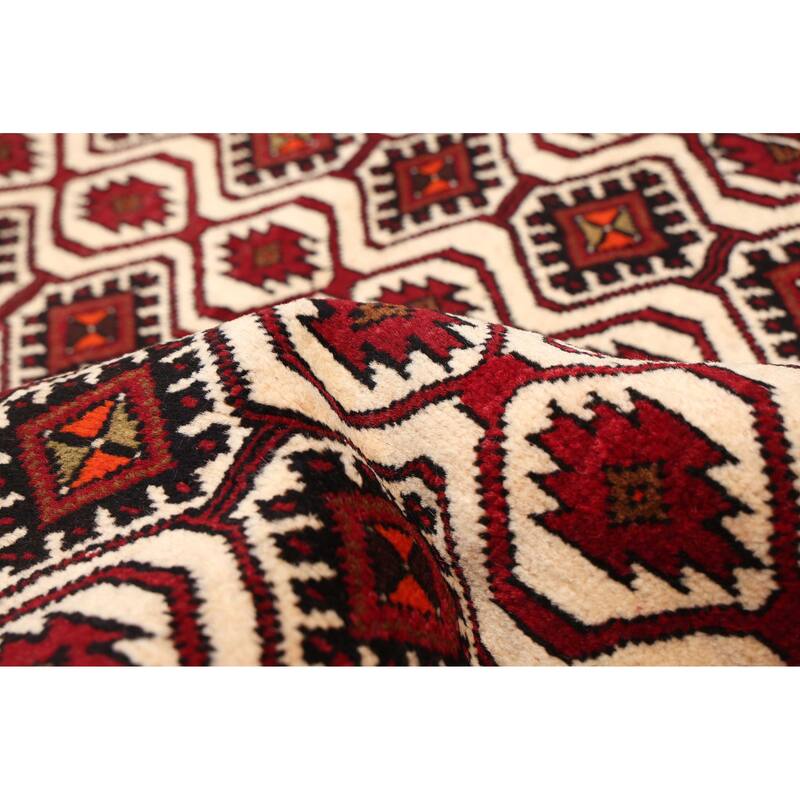 ECARPETGALLERY Hand-knotted Teimani Cream Wool Rug - 3'3 x 5'11