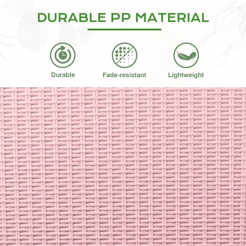 Aoodor 12'' Balcony Rattan Pattern Railing Planter Box with Drainage Holes and Adjustable Brackets-Set of 4 - 12''×11''