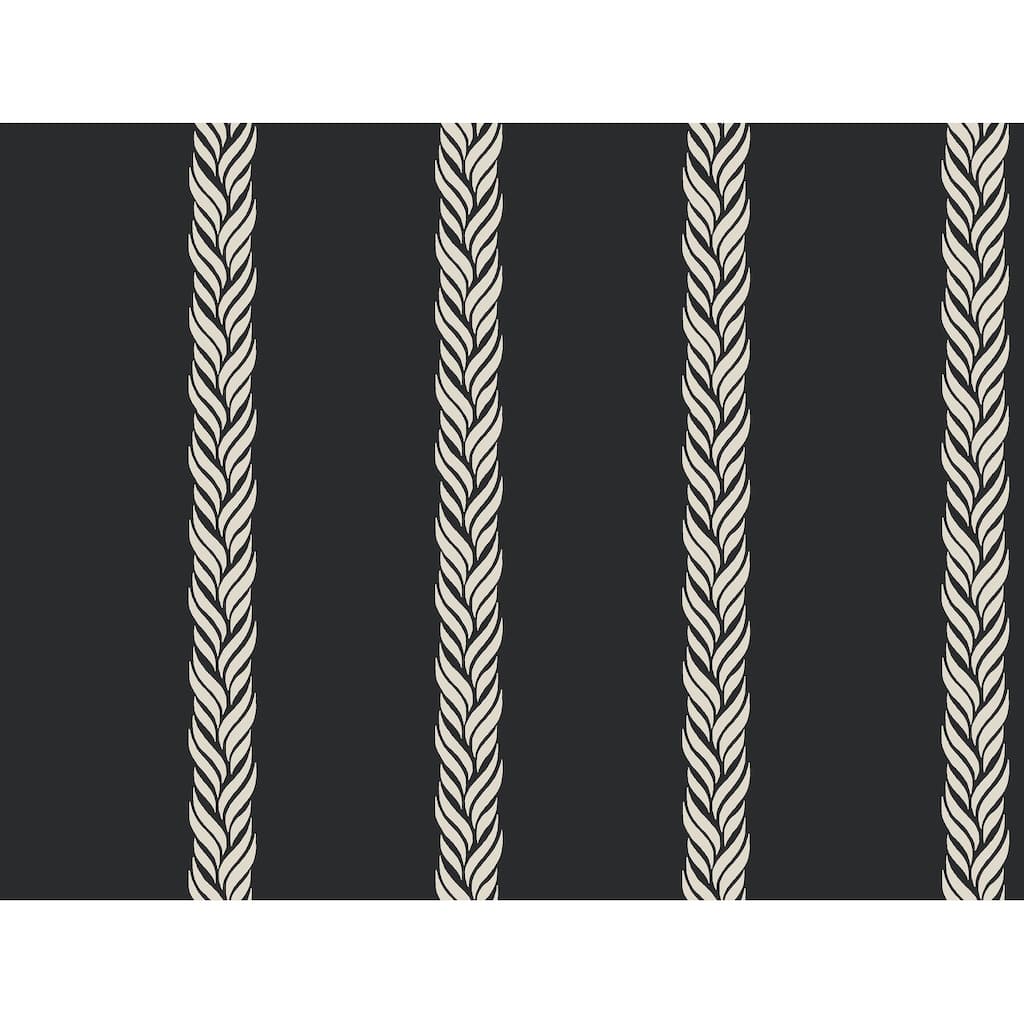 Ronald Redding Braided Stripe Black Wallpaper