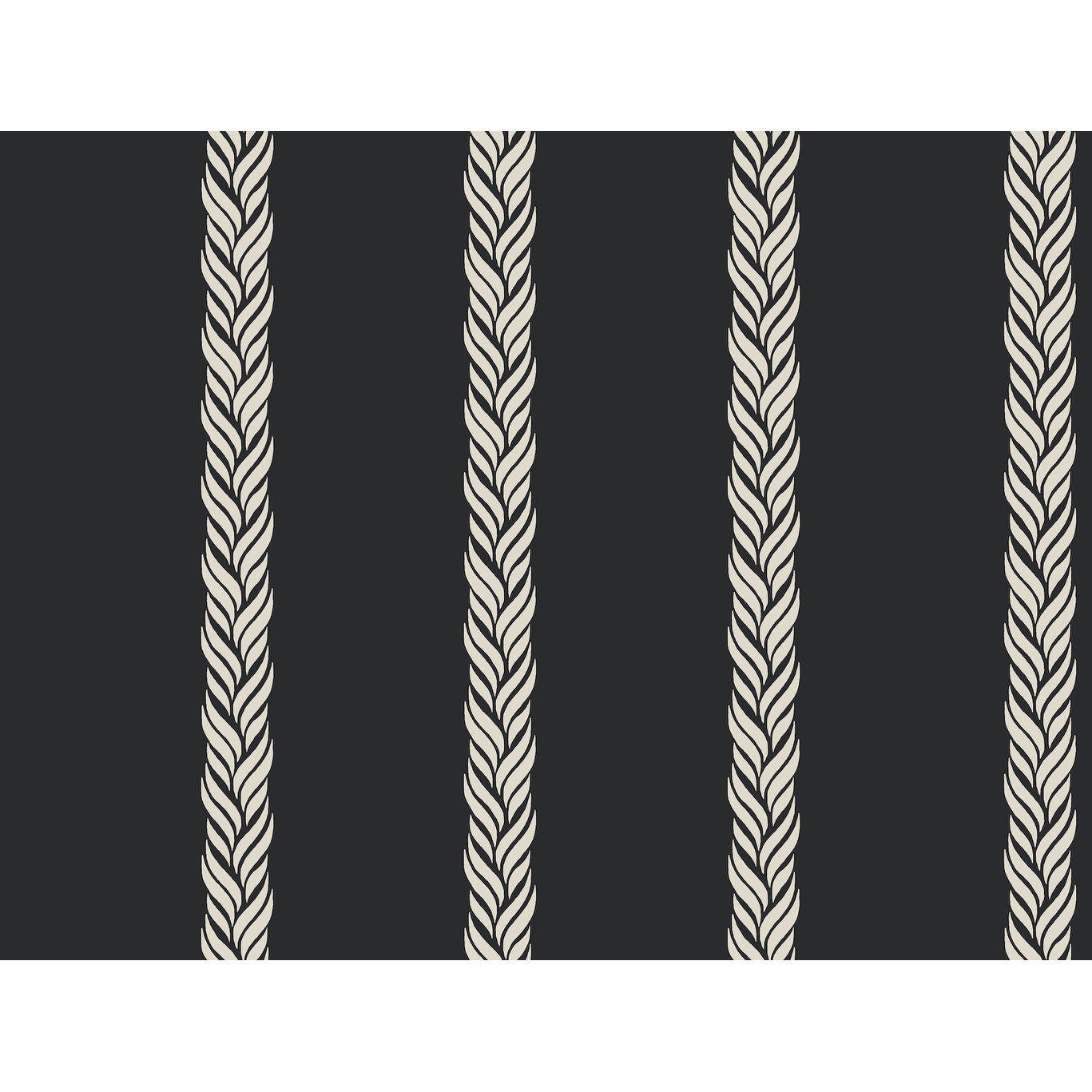 Ronald Redding Braided Stripe Black Wallpaper