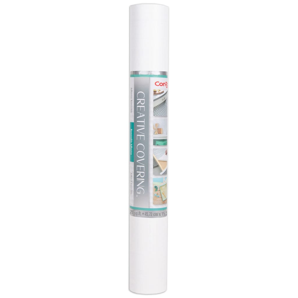 Con-Tact Brand Creative Covering Adhesive Covering, White, 18" x 50 ft