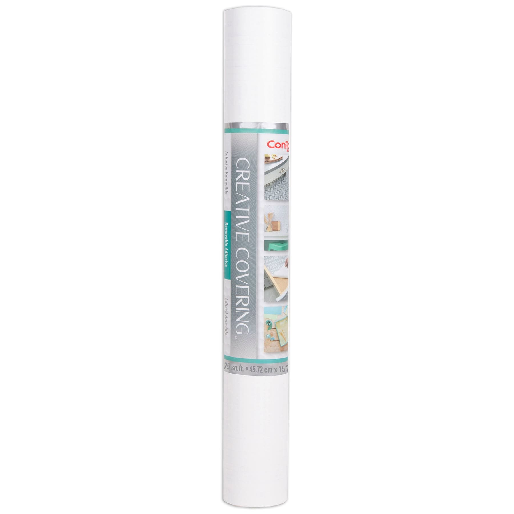 Con-Tact Brand Creative Covering Adhesive Covering, White, 18" x 50 ft